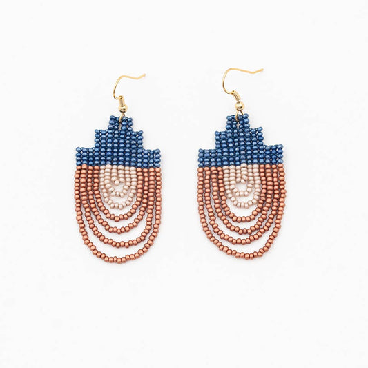 Altiplano - Mayan Pyramid Beaded Earrings