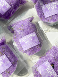 Crystal Bar Soap - Lavender Haze - 5 oz Crystal Infused Bubbly Bath Soak
