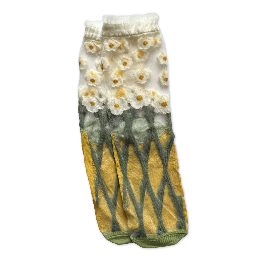 Janis Socks: Yellow Green