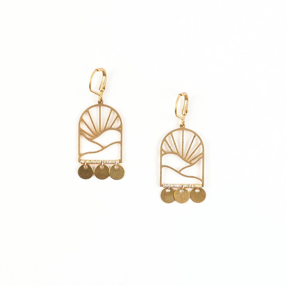 Altiplano - Brass Sunrise Earrings